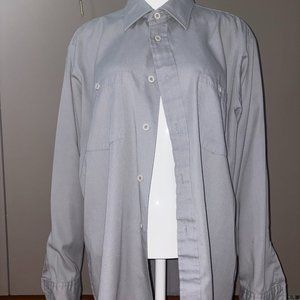 Vintage Arrow Trapping Light Grey Button Up Shirt L